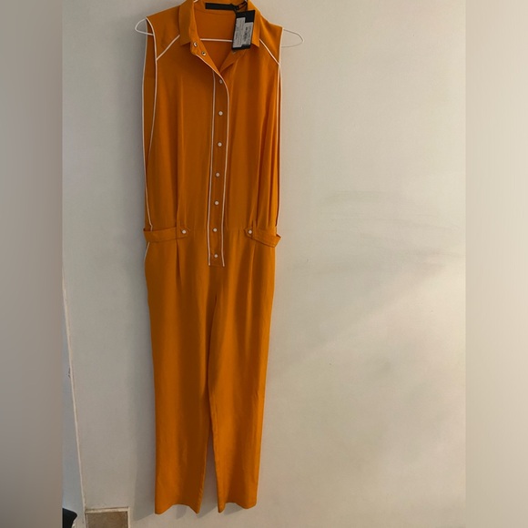 L.A.M.B. “Rare” Gwen Stefani Totemic Clan spicy orange jumpsuit size 2 - Picture 2 of 16